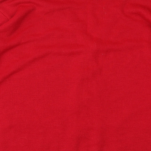 Merry Gold Womens Red   Cardigan Jumper Size L