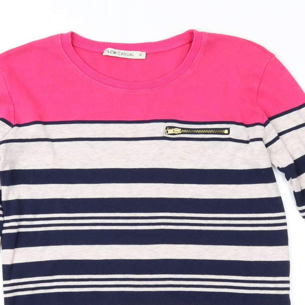 LCW Womens Blue Striped  Pullover Jumper Size M