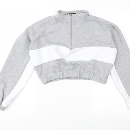 PORTABELLO Womens Grey   Pullover Sweatshirt Size L