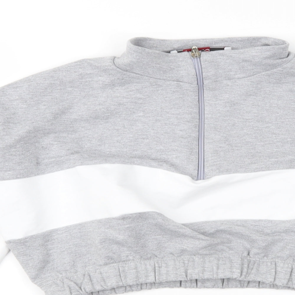 PORTABELLO Womens Grey   Pullover Sweatshirt Size L