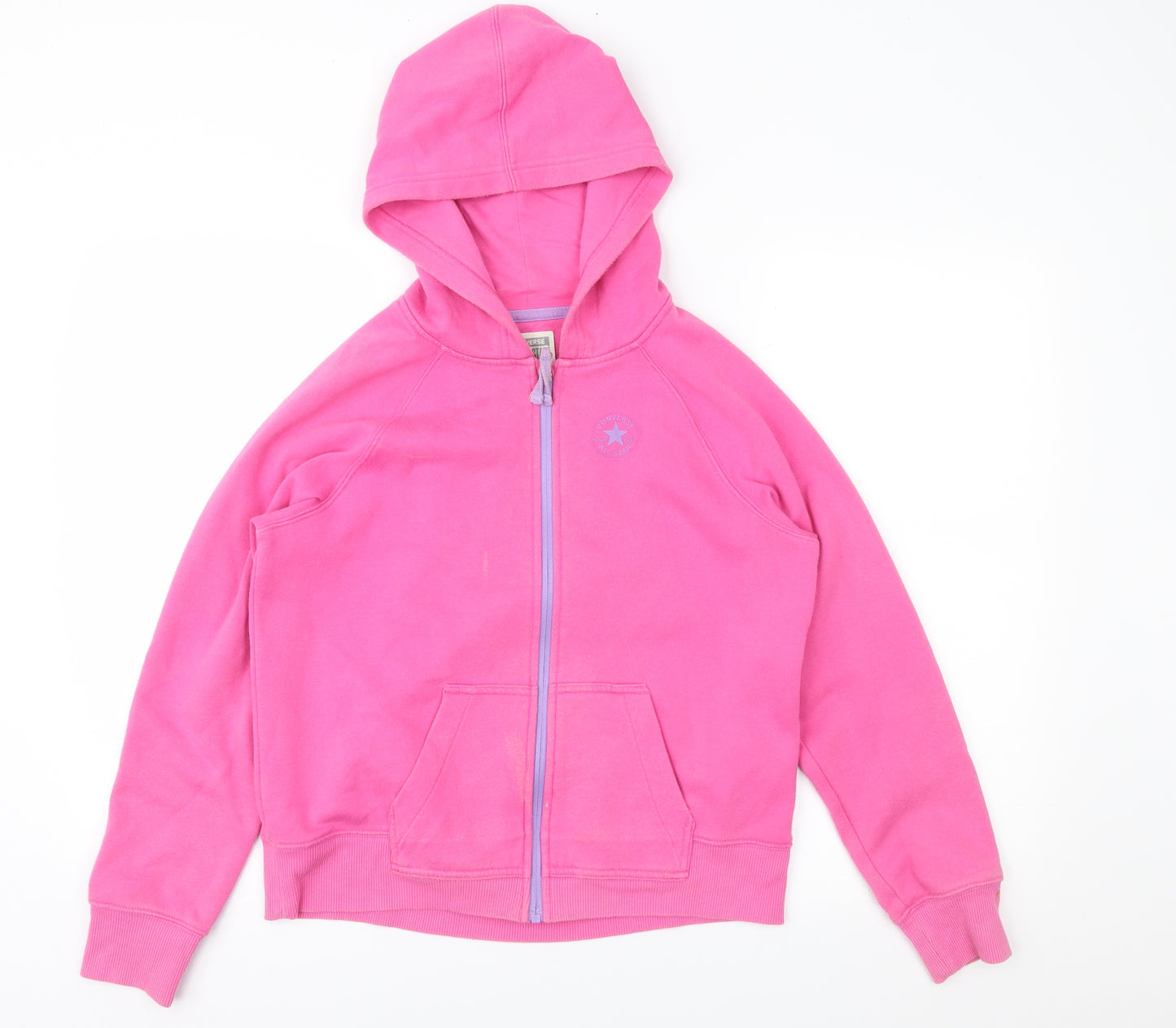 Converse Girls Pink   Full Zip Hoodie Size 13-14 Years
