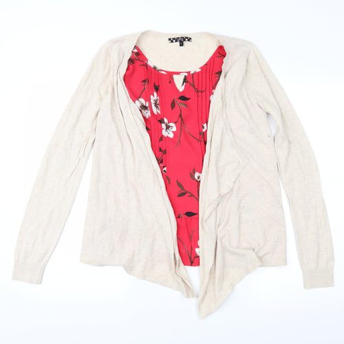 NEXT Womens Beige Floral  Pullover Jumper Size 12