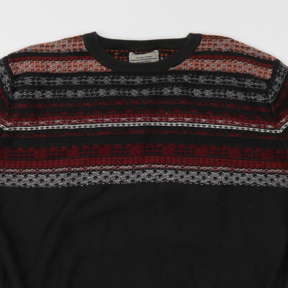 Officers Club Mens Grey Fair Isle  Pullover Jumper Size 2XL