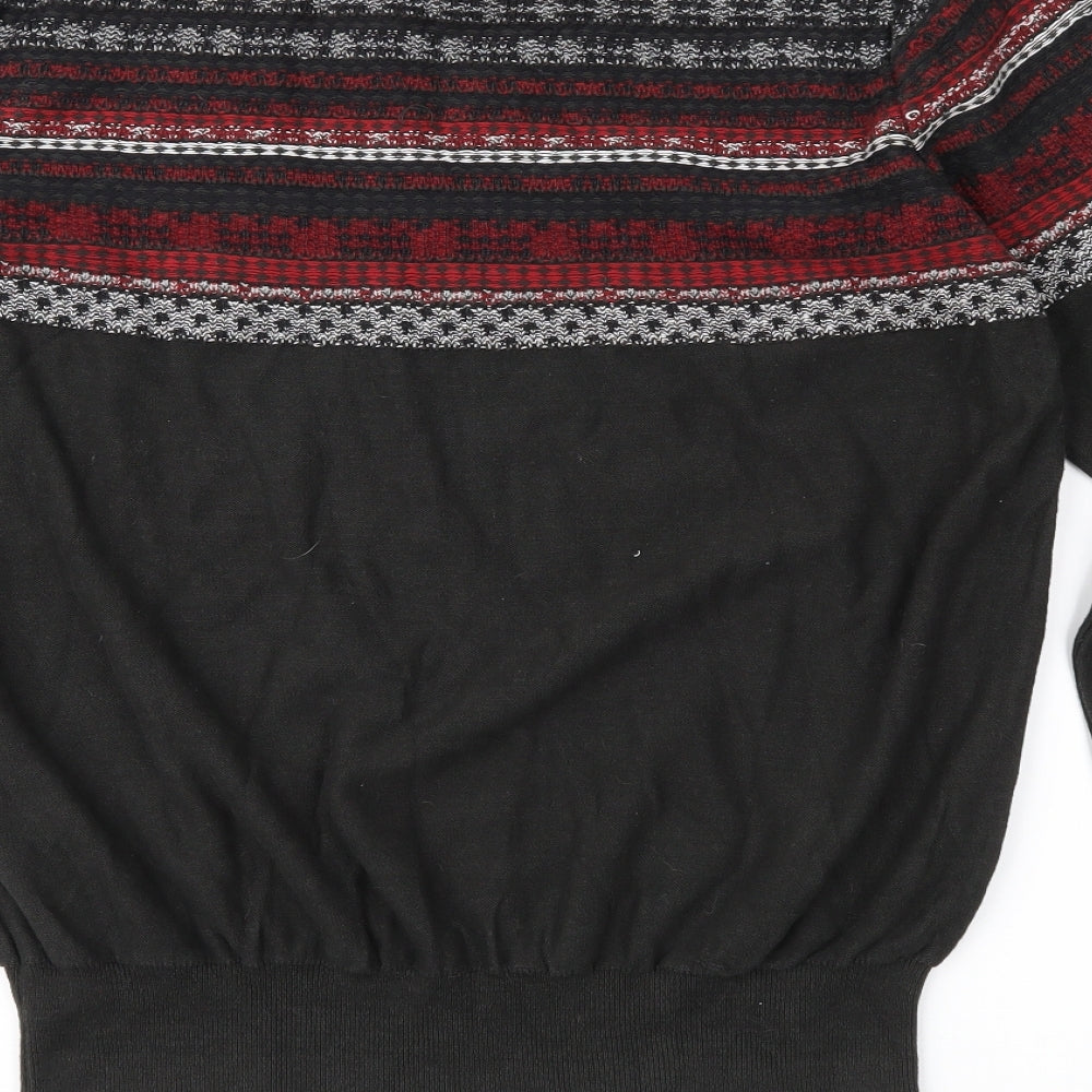 Officers Club Mens Grey Fair Isle  Pullover Jumper Size 2XL