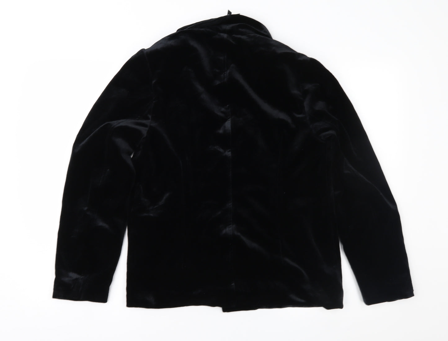 Elli White Womens Black  Velour Jacket  Size M