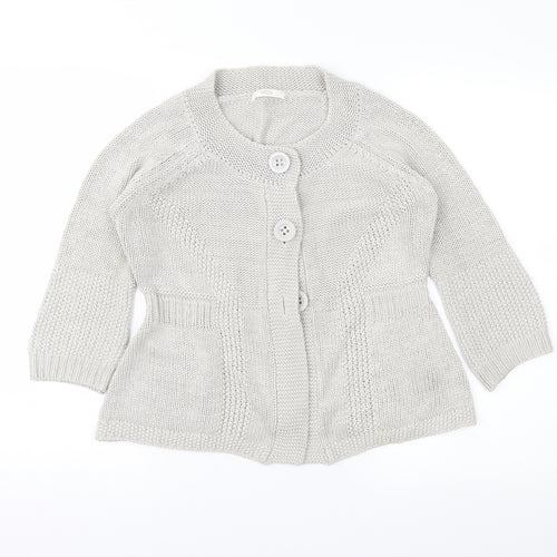 Marks an Womens Grey   Cardigan Jumper Size 14