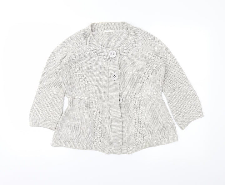 Marks an Womens Grey Cardigan Jumper Size 14