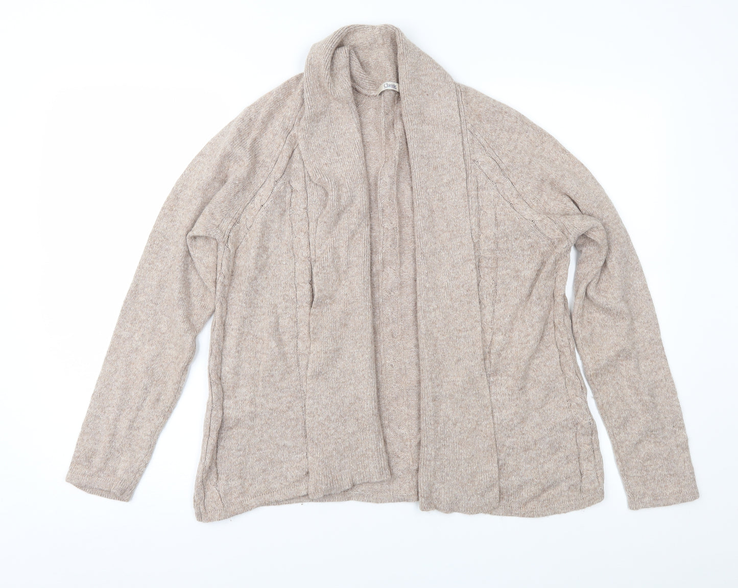 Marks and Spencer Womens Beige   Cardigan Jumper Size 14
