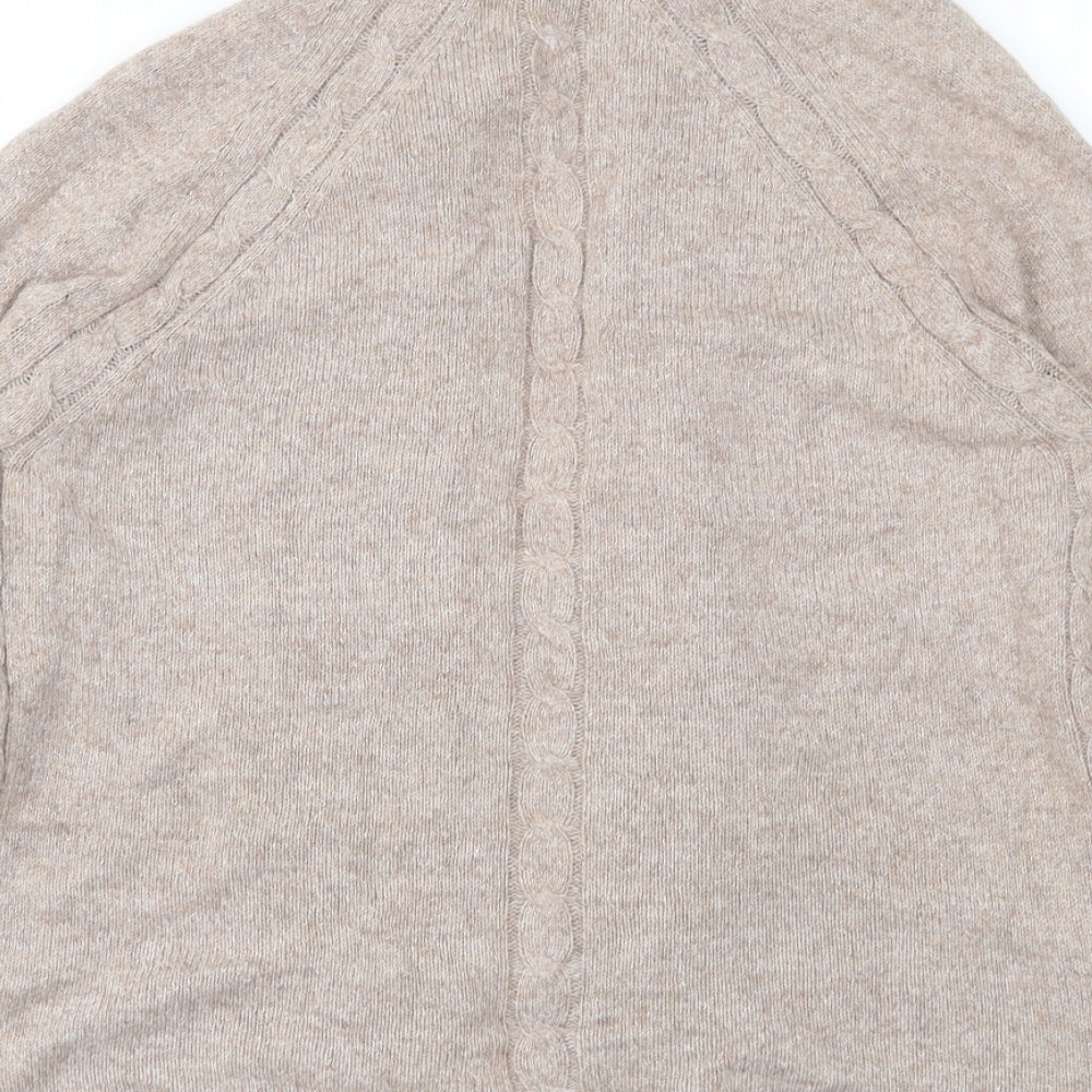 Marks and Spencer Womens Beige   Cardigan Jumper Size 14