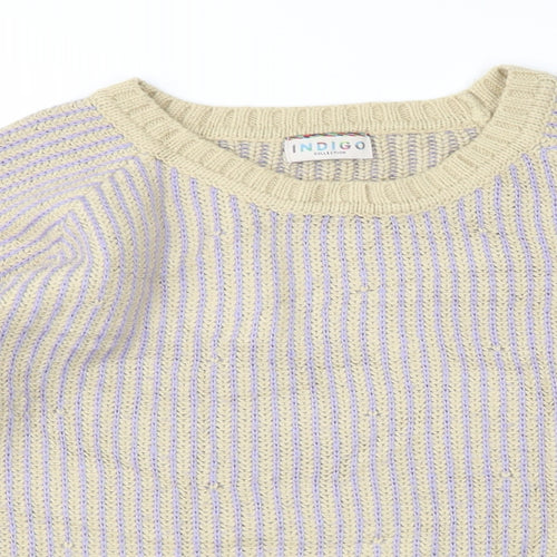 Marks and Spencer Womens Brown Striped  Pullover Jumper Size 8