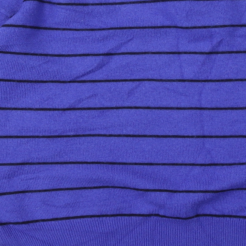 St Michael Womens Blue Striped  Pullover Jumper Size 8