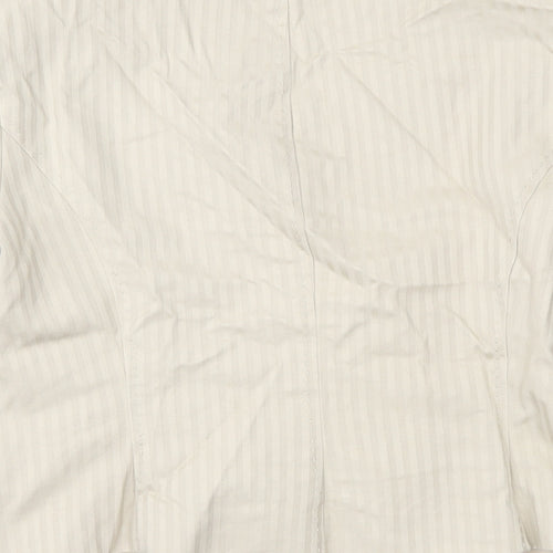 Spirit Womens Beige Striped  Jacket Suit Jacket Size 12