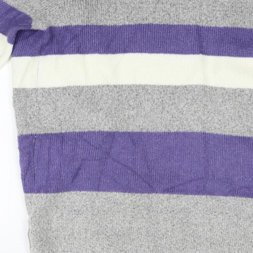 TU Womens Pink Striped  Cardigan Jumper Size M