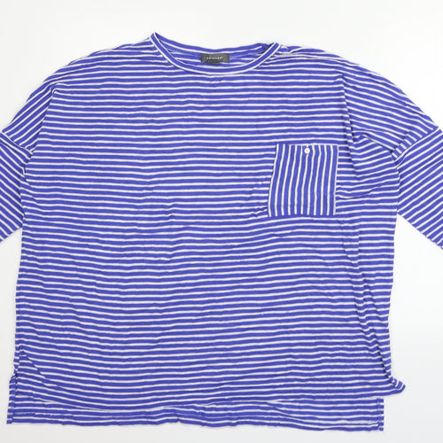 Primark Womens Blue Polka Dot  Basic T-Shirt Size L