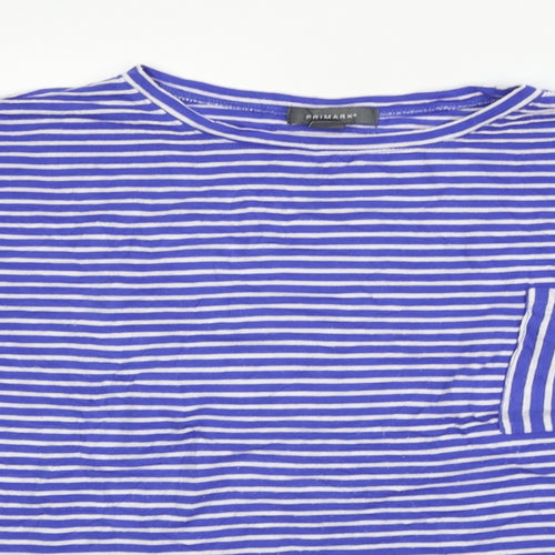 Primark Womens Blue Polka Dot  Basic T-Shirt Size L