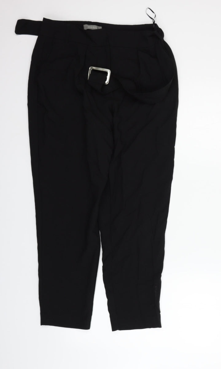 Oasis Womens Black Trousers Size 10 L25 in