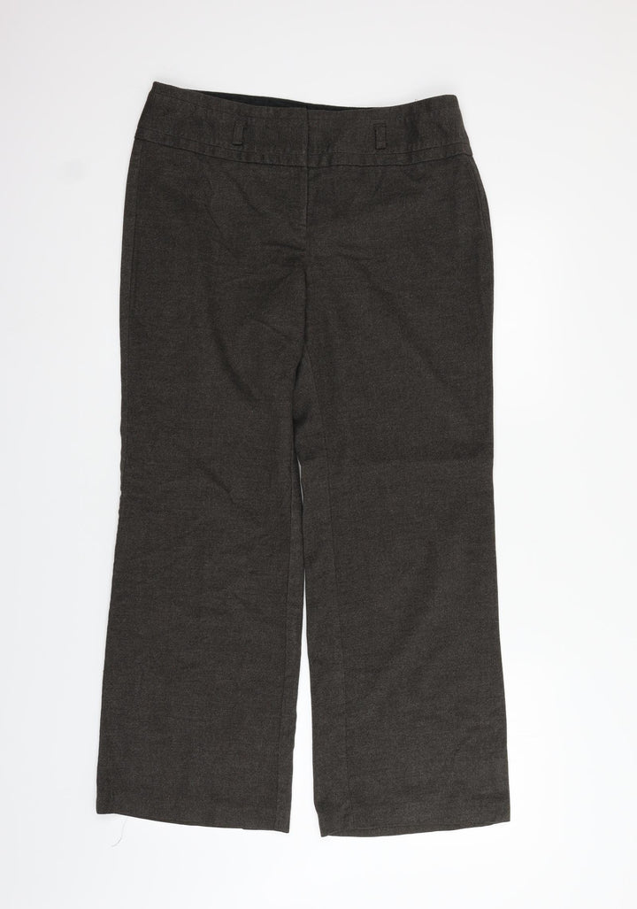 Principles Womens Brown Trousers Size 12 L26 in