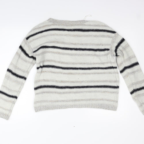 Cameo rose Womens Beige Striped  Pullover Jumper Size M