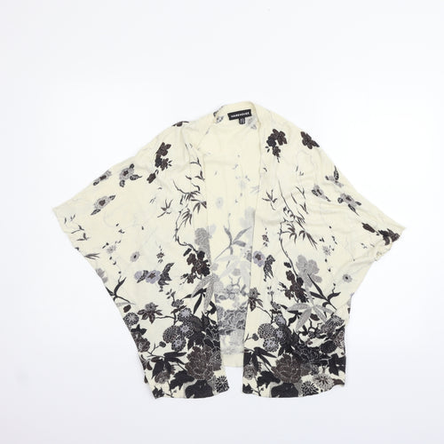 Warehouse Womens Black Floral  Cardigan Jumper Size 12