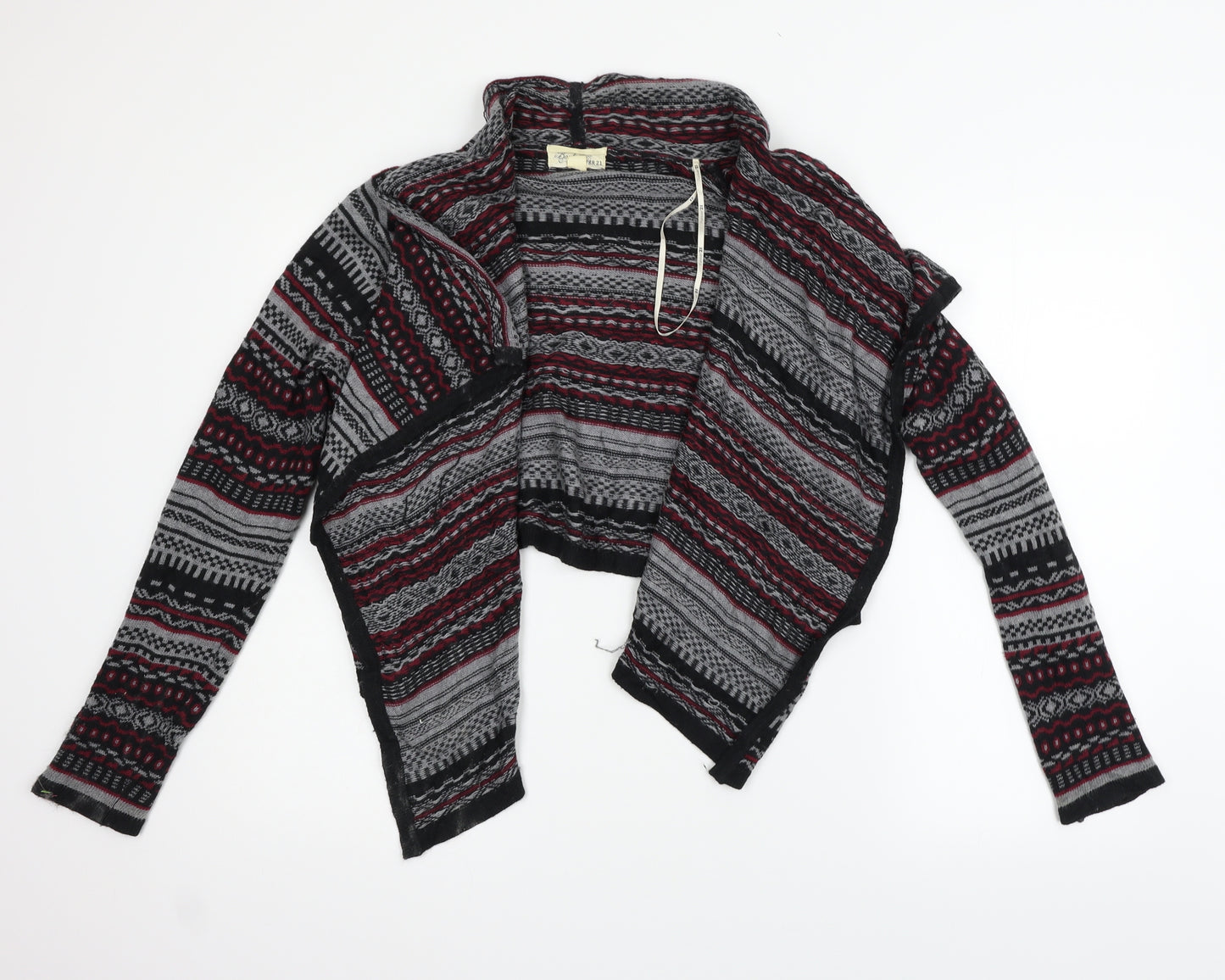 FOREVR 21 Womens Black Geometric  Cardigan Jumper Size S
