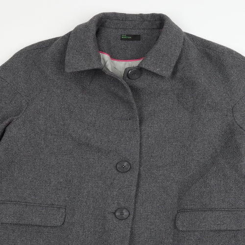 Benetton Womens Grey   Jacket Coat Size 18