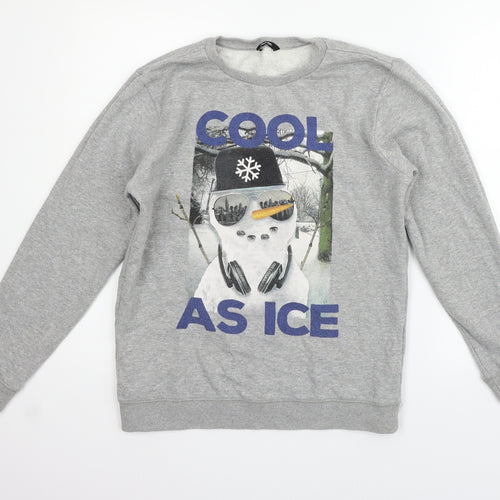 George Girls Grey   Pullover Jumper Size 13-14 Years  - SNOW
