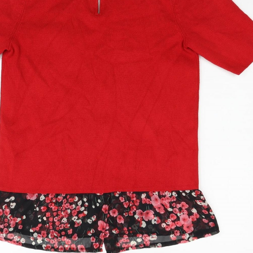 George Womens Red   Pullover Jumper Size 12