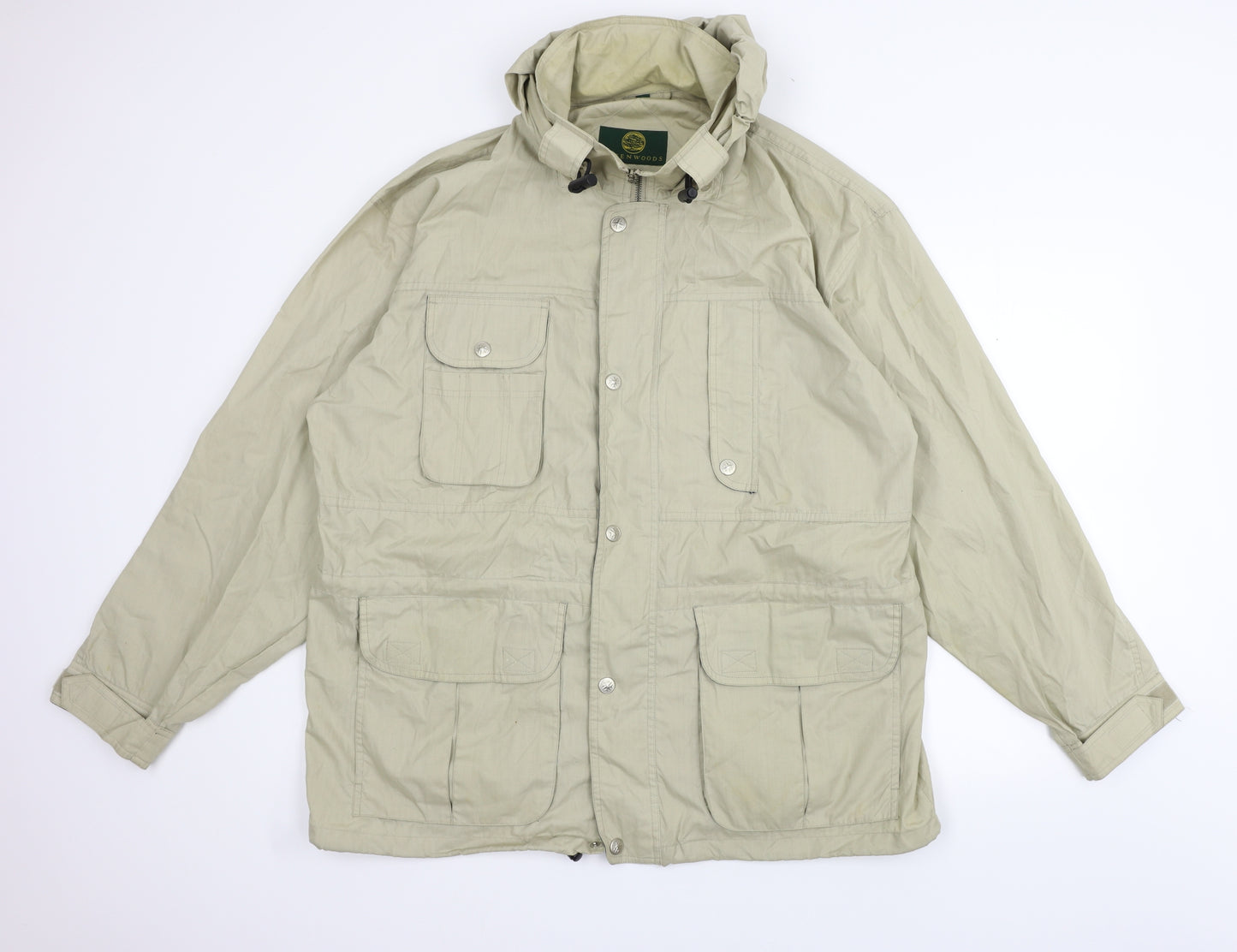 GREENWOOD Mens Beige   Gilet Coat Size L