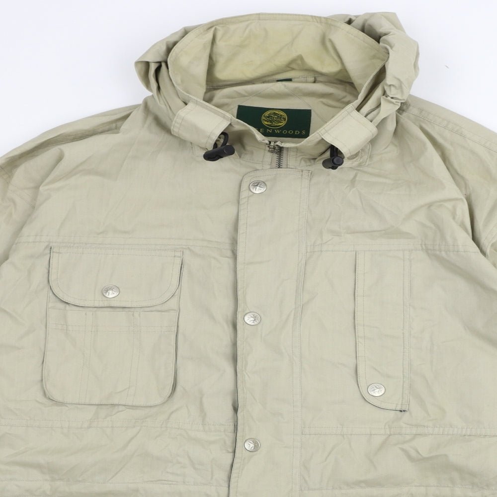 GREENWOOD Mens Beige   Gilet Coat Size L