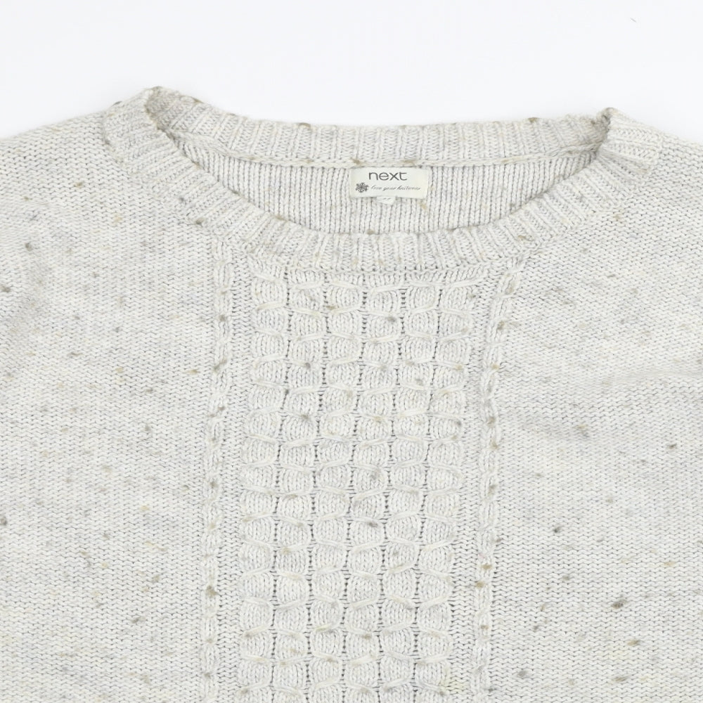 NEXT Womens Beige Houndstooth  Pullover Jumper Size 22