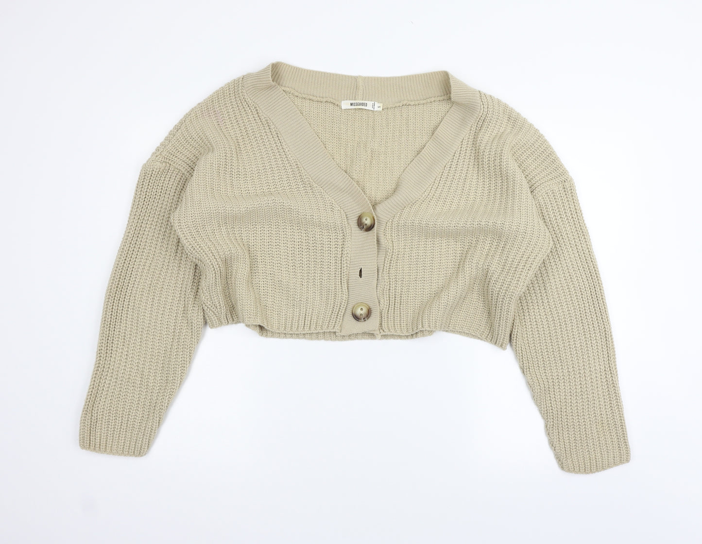 Missguided Womens Beige   Cardigan Jumper Size S