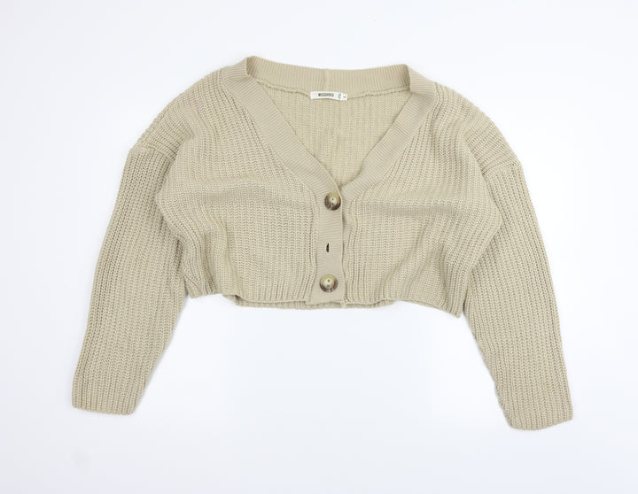 Missguided Womens Beige   Cardigan Jumper Size S