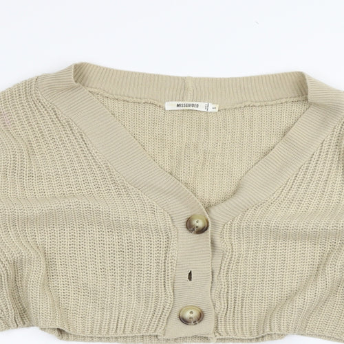 Missguided Womens Beige   Cardigan Jumper Size S