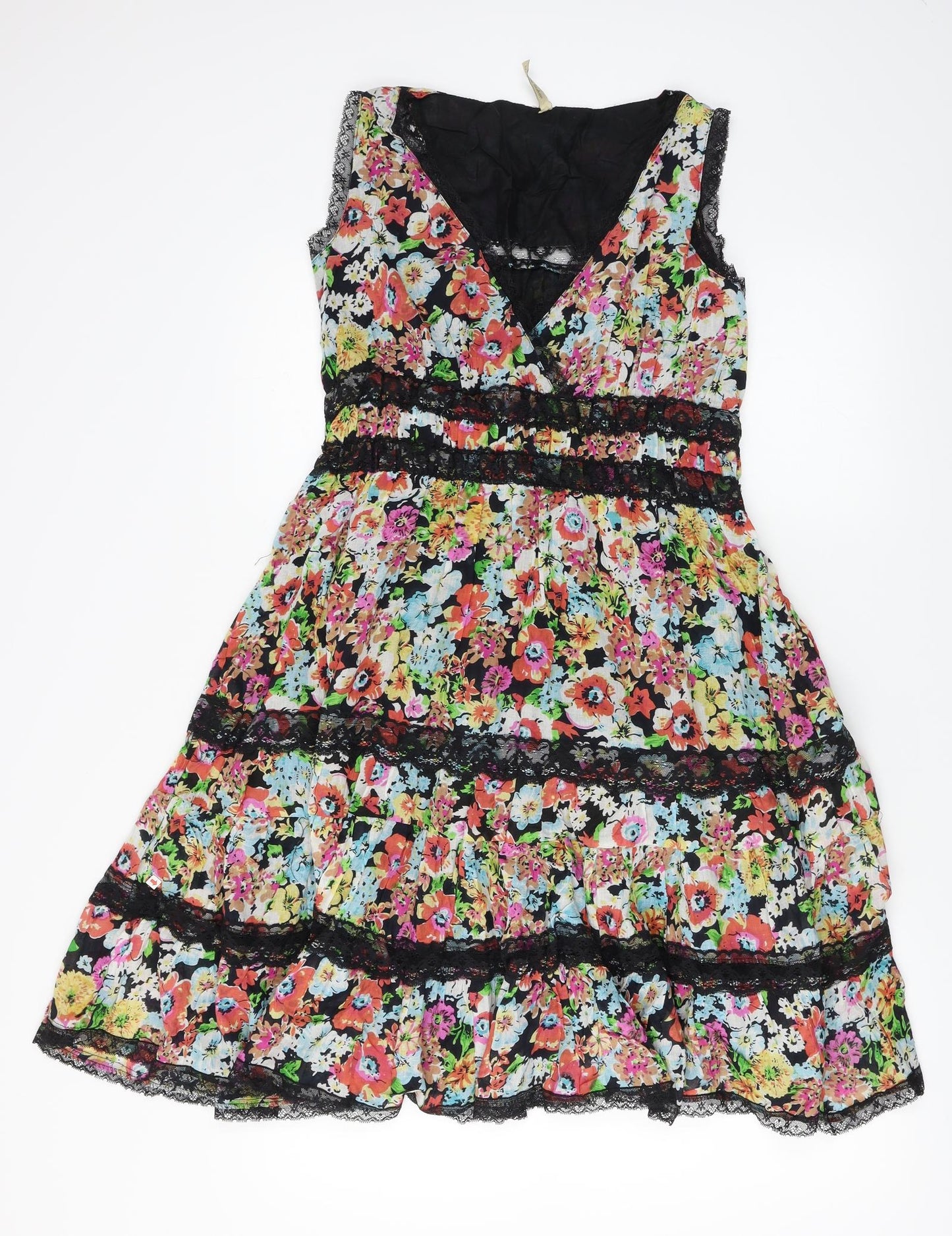 EVIE     Womens Black Floral  Ball Gown  Size 10
