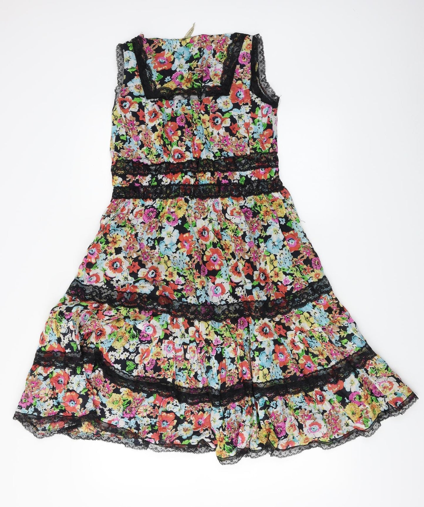 EVIE     Womens Black Floral  Ball Gown  Size 10