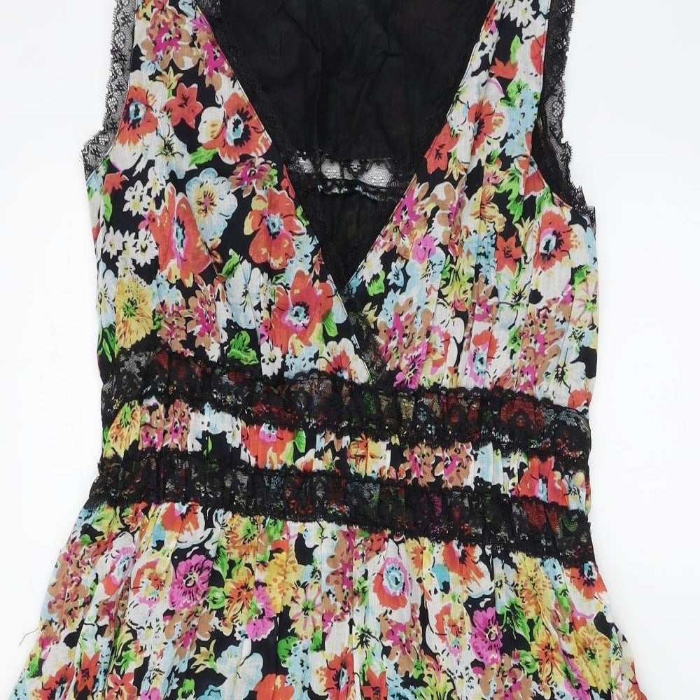 EVIE     Womens Black Floral  Ball Gown  Size 10