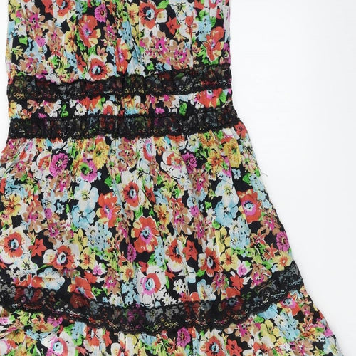 EVIE     Womens Black Floral  Ball Gown  Size 10