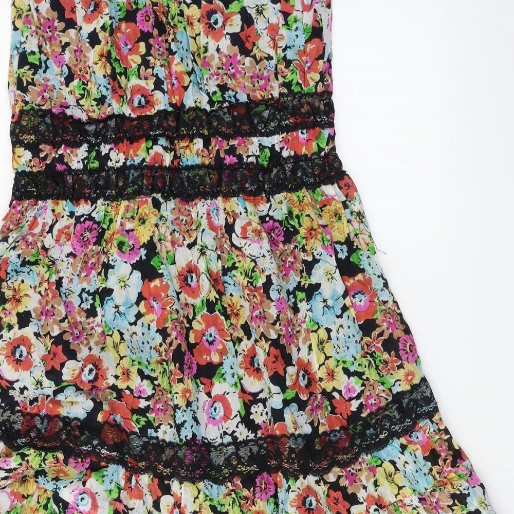 EVIE     Womens Black Floral  Ball Gown  Size 10