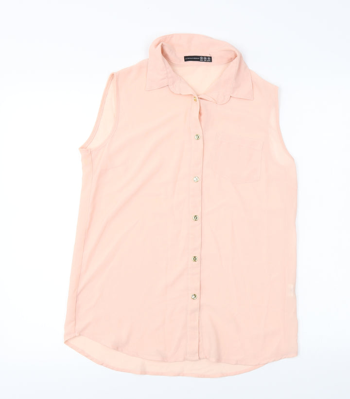 Atmosphere  Womens Pink   Basic Button-Up Size 10