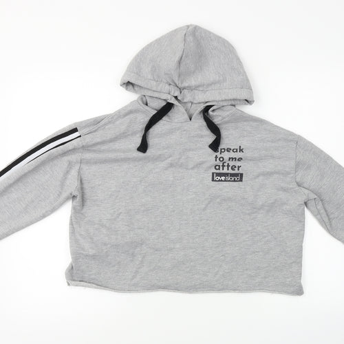 Love Island  Womens Grey   Pullover Hoodie Size 14