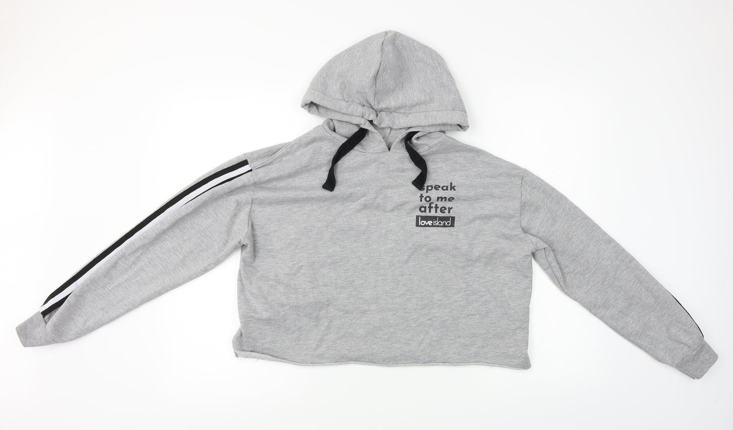 Love Island  Womens Grey   Pullover Hoodie Size 14