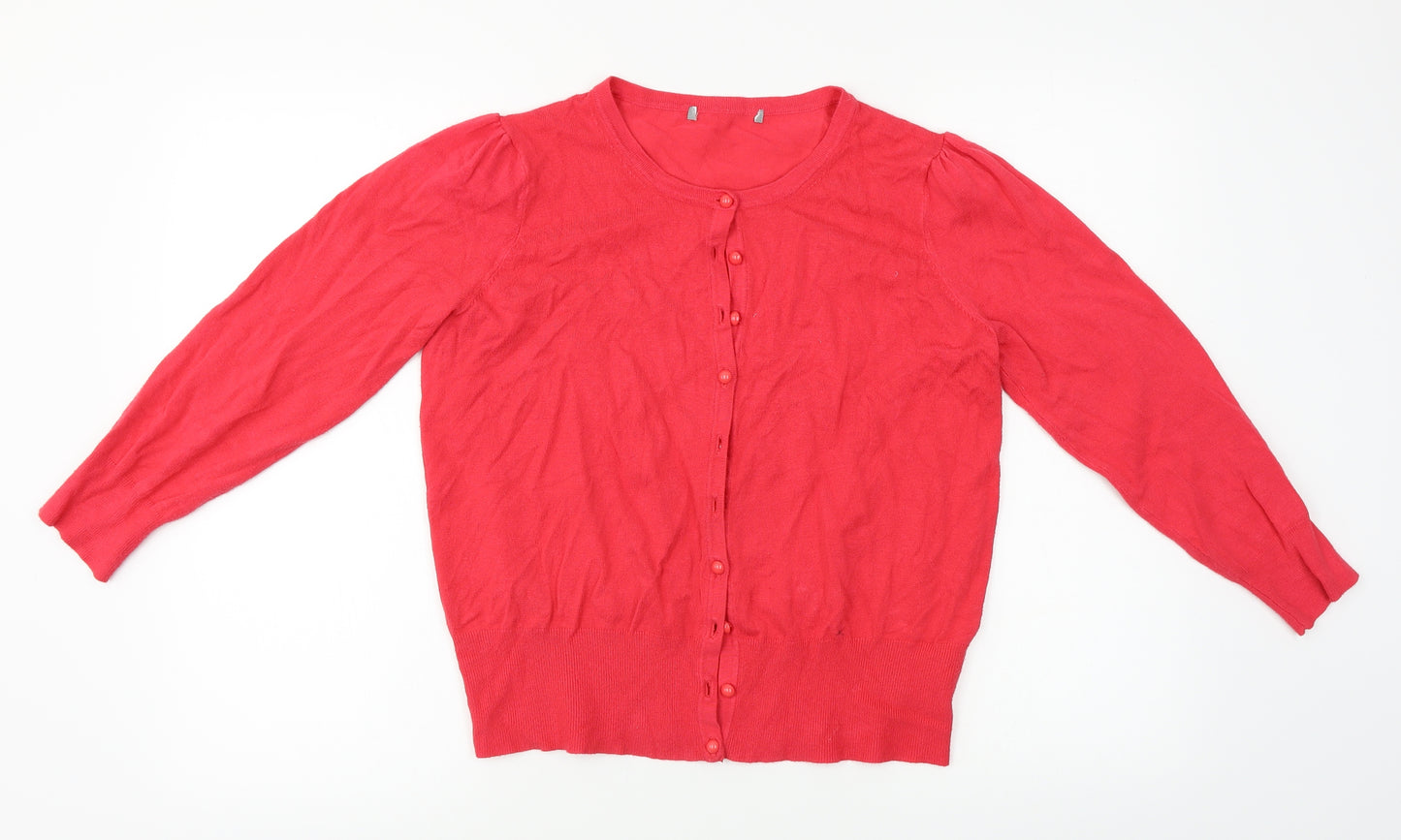 Marks and Spencer  Womens Red   Cardigan Jumper Size 16