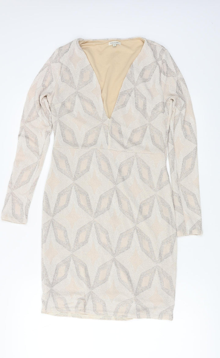 River Island Womens Beige A-Line Size 12