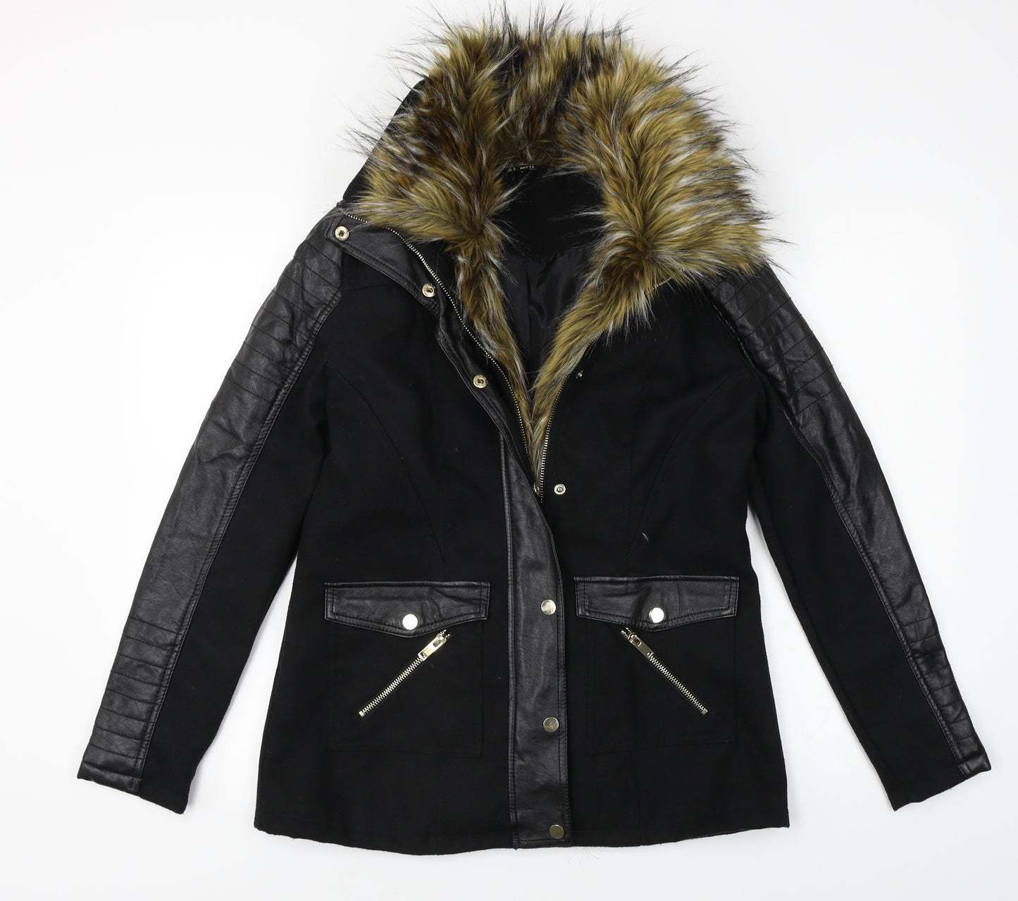 Select  Womens Black   Jacket Coat Size 8