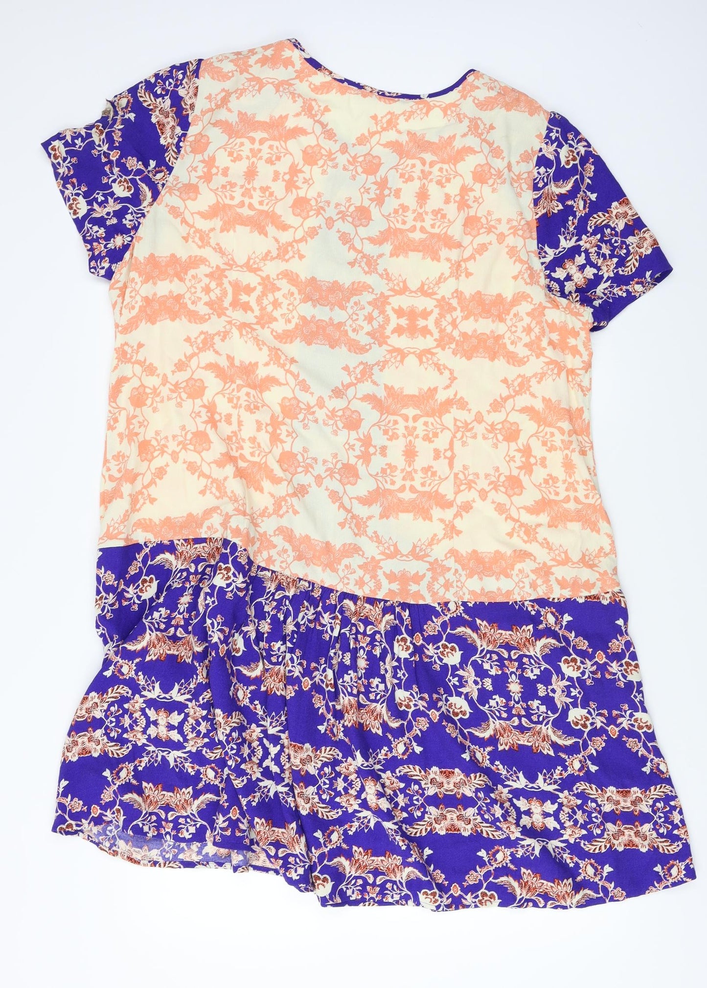 Marks and Spencer  Womens Blue Floral  A-Line  Size 22
