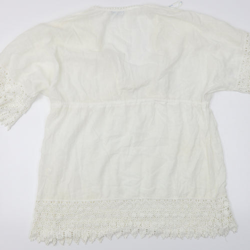 Blue Island  Womens White   A-Line  Size L