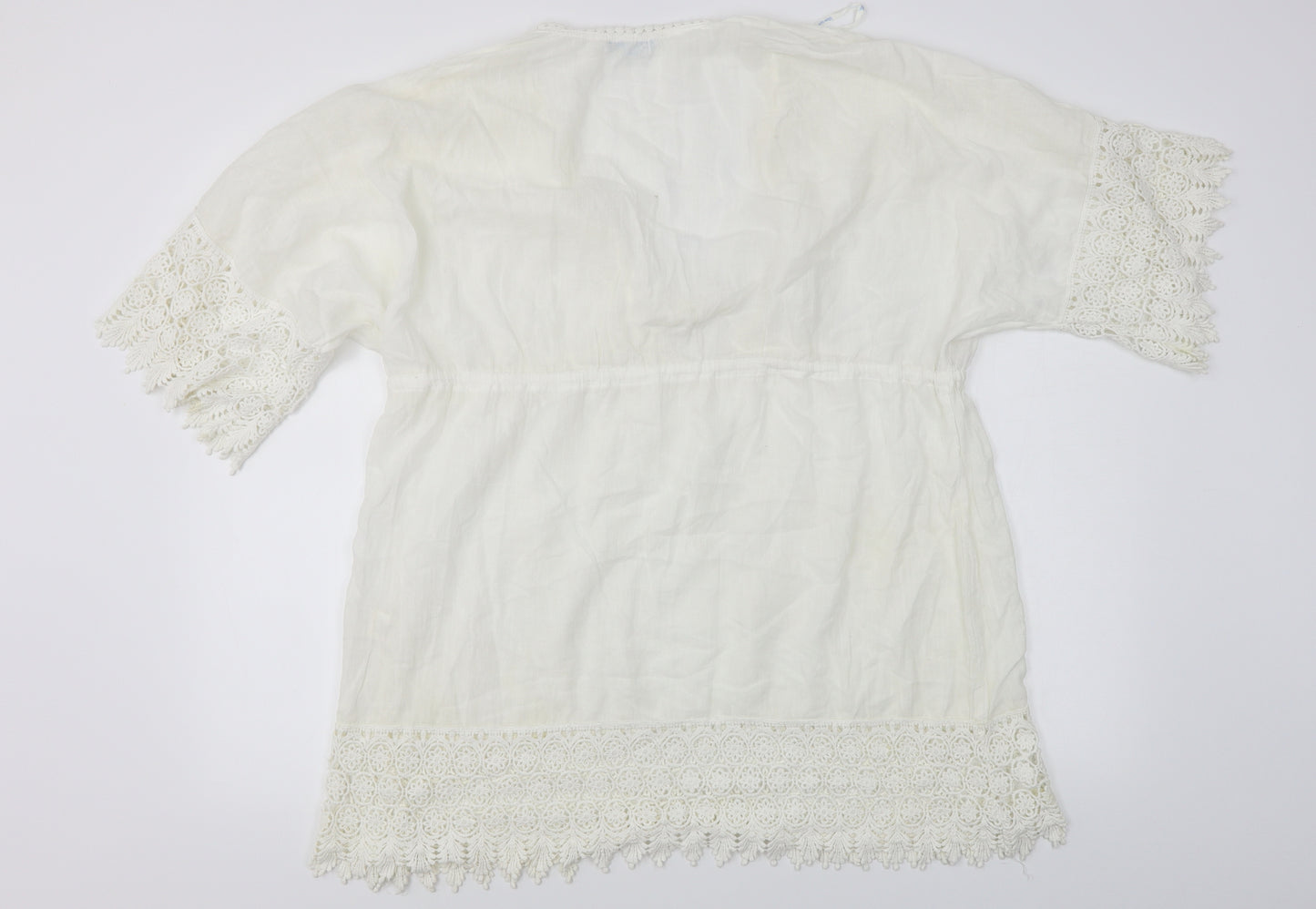 Blue Island  Womens White   A-Line  Size L