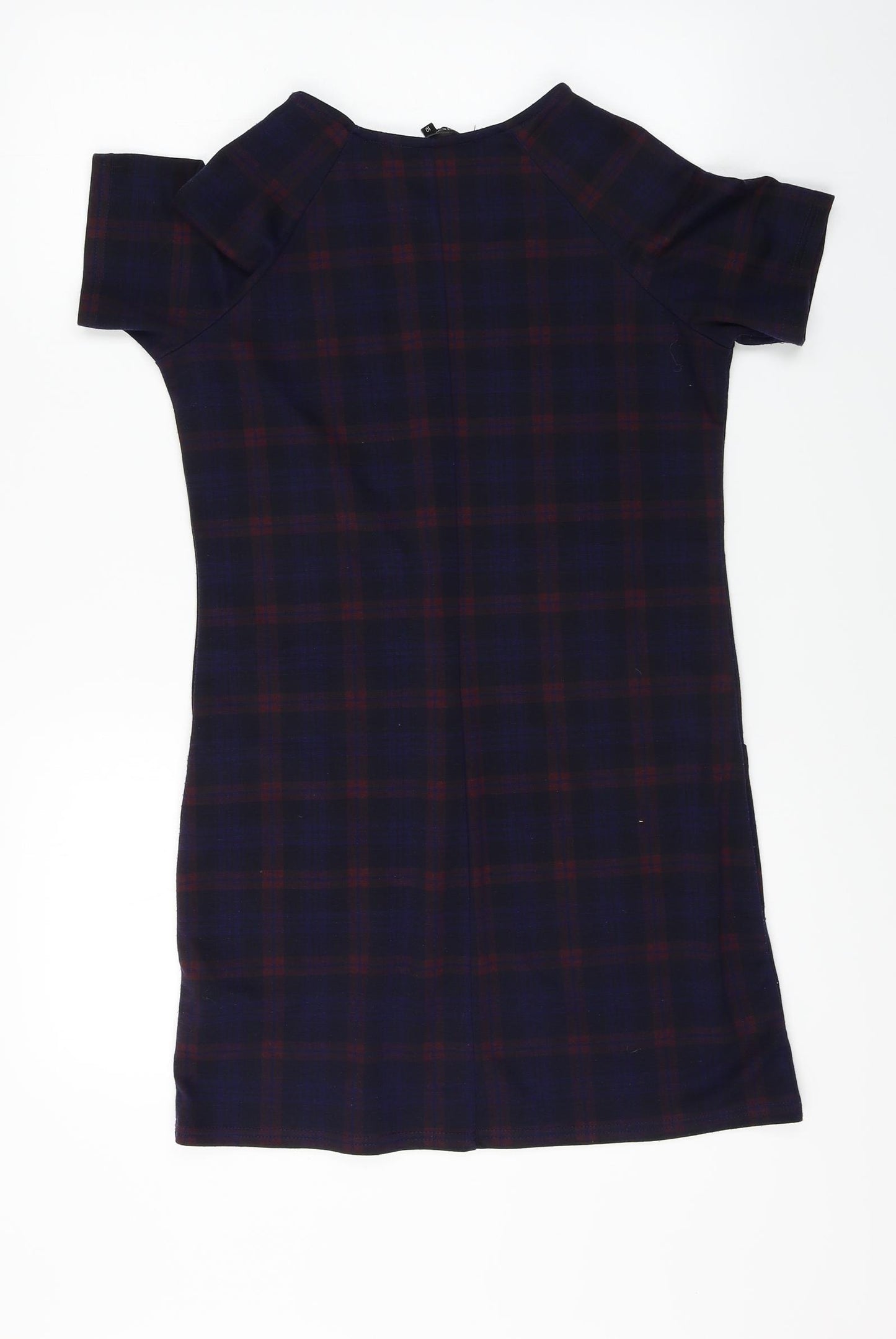 New Look  Womens Blue Check  A-Line  Size 10