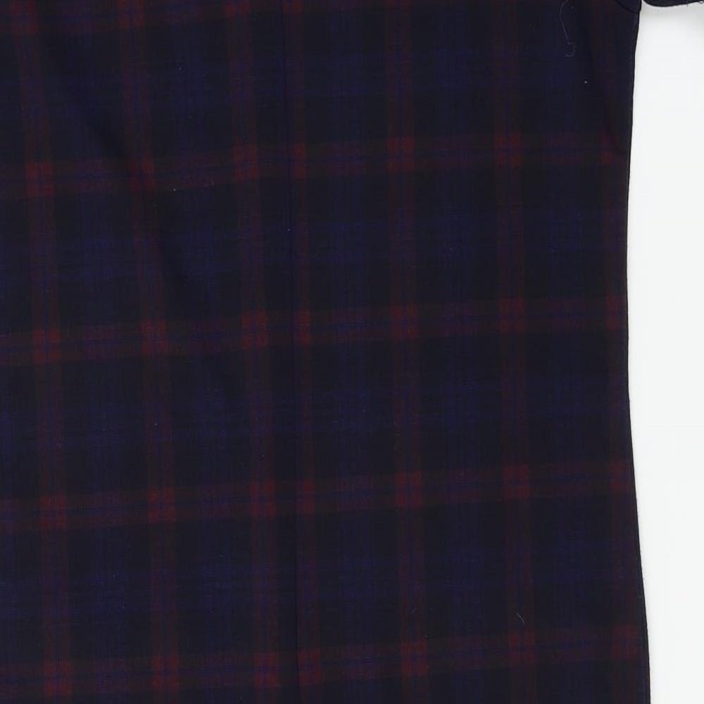 New Look  Womens Blue Check  A-Line  Size 10