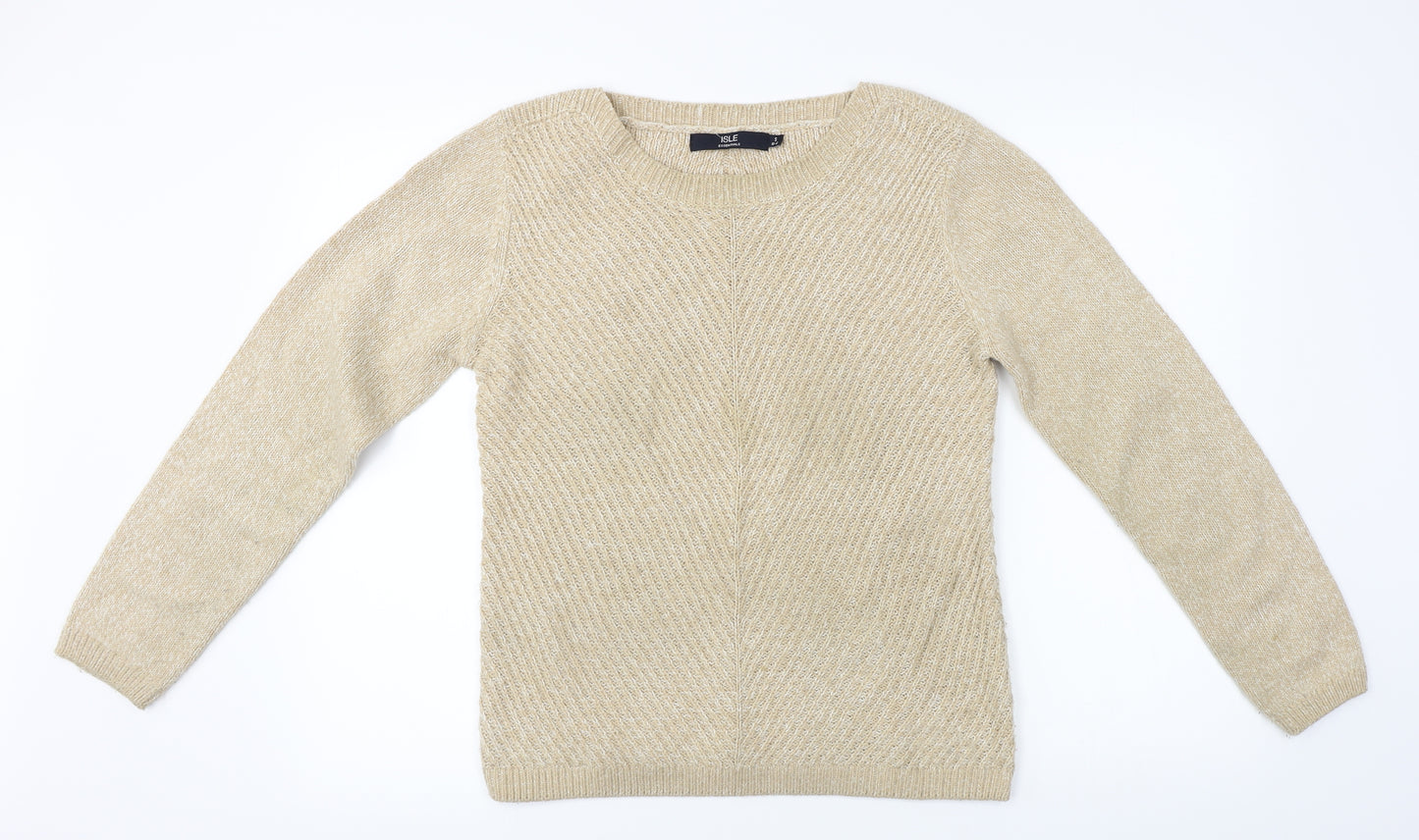 Isle Essentials  Womens Beige   Pullover Jumper Size S